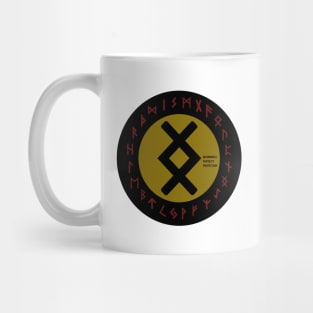 Yellow Inguz Futhark Rune Symbol Mug